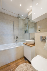Bathroom interior in modern apartment