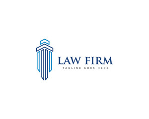 Law Firm Logo Design Vector Template