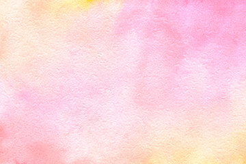 Pink splash watercolor hand drawn paper texture background business card with space for text or image