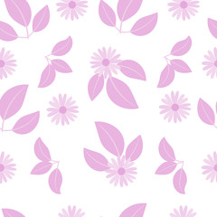 pink flowers seamless pattern