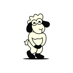 vector of cute and unique female goat