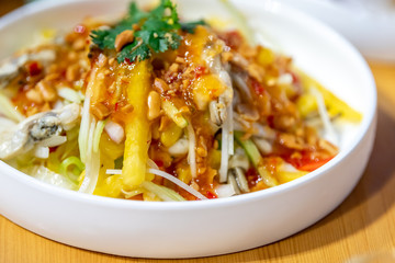 Traditional Chinese food made of razor clam