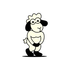 vector of cute and unique female goat