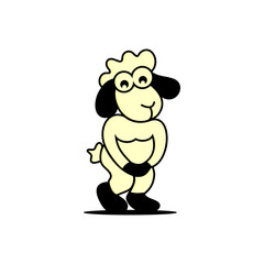 vector of cute and unique female goat