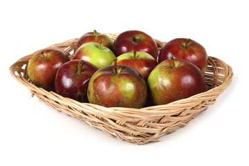 Organic apples isolated on white