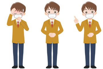 Obraz premium マスクをした男の子
