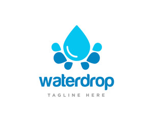 Water Drop Logo Design Vector Template