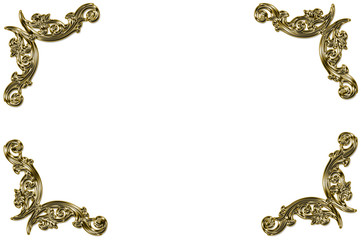 vintage background with golden frame