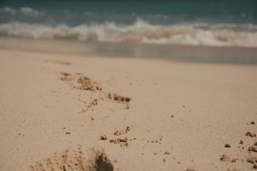 Sandy footprints