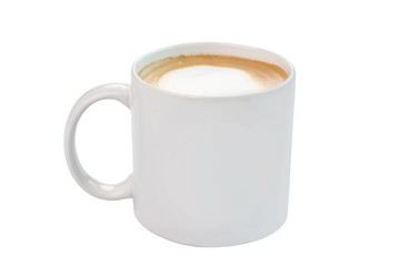 Isolate Hot Coffee Mug cup on white background with clipping path