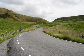 Moorland road, Edale Derbyshire England UK