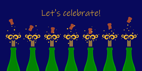 Fototapeta na wymiar let's celebrate! vector greeting card. invitation template