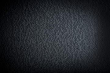 black leather background or texture with dark vignette borders