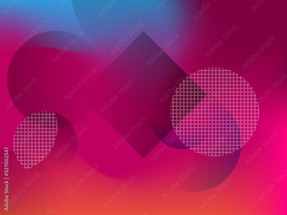 Fototapete Responsive landing page web template or apps. Modern futuristic design posters. Trendy shapes composition.Jpeg