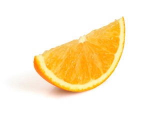 Closeup orange furit, isolate on white background.