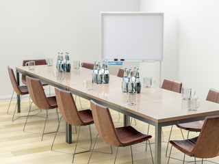 Conference room with white board