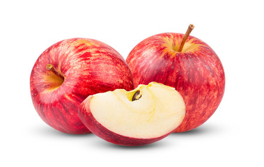 red apple  on white background