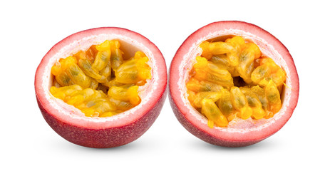 passion fruit  on the white background. full depth of field
