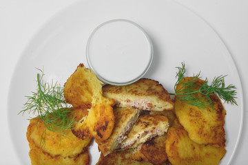 Potato Pancake with Sour Cream