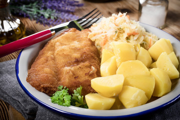 Breaded cod fillet.