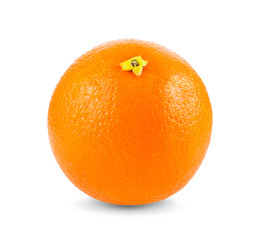 Ripe orange isolated on white background