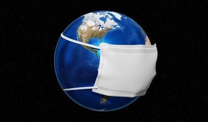 Global pandedmic coronavirus/ flu outbreak - 3D illustration