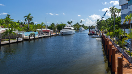 Fototapeta na wymiar The Fort Lauderdale Marina in Florida