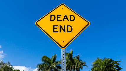 The US Dead End Sign in Florida