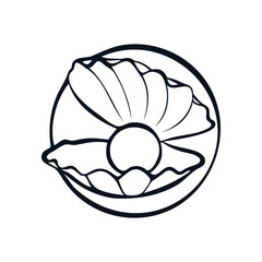Pearl Shell logo / icon design. can be used as symbols, corporate identity, company logo, badges or others.