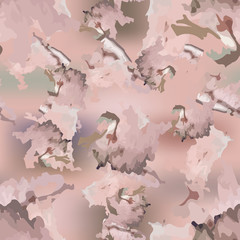 Desert camouflage of various shades of beige, brown and pink colors