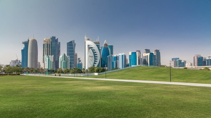 The high-rise district of Doha timelapse
