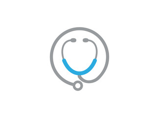 Stethoscope vector image with health symbol icon design illustration isolated on white background