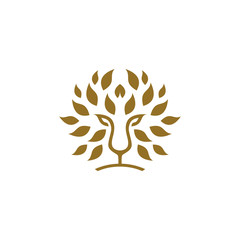 illustration of a lion tree symbol