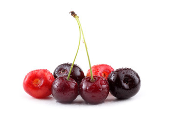 Different color cherries