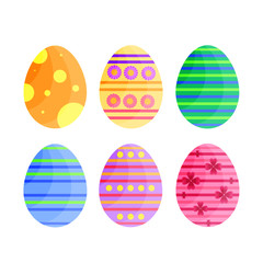 This is vector set of Easter eggs isolated on white background.