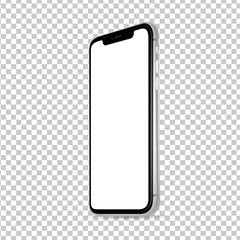 Right smartphone realistically mockup background png object isolated on background