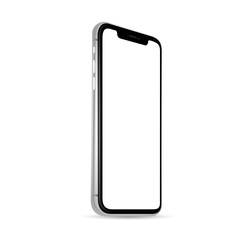 Smartphone right realistically mockup object isolated on background