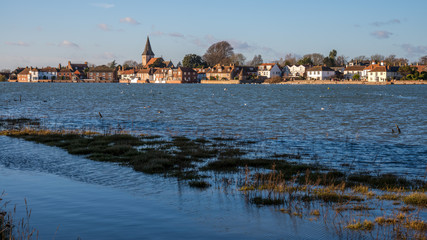 Obraz premium BOSHAM, WEST SUSSEX/UK - January 1 : View of Bosham West Sussex on January 1, 2013. Unidentified people