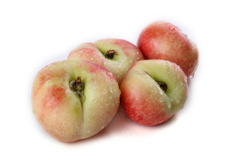 Fototapeta na wymiar Donut peaches (UFO peaches)