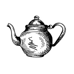 Teapot sketch drawing tea
