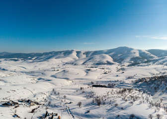 mountains in winter