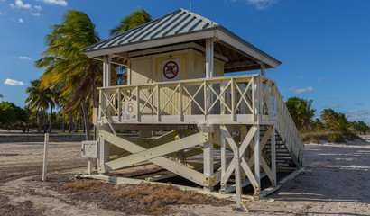 The Key Biscayne lifeguard tower in Florida