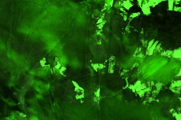 nice shabby green randomly painted canvas, fabric with color paint spots and blots texture for design purposes.