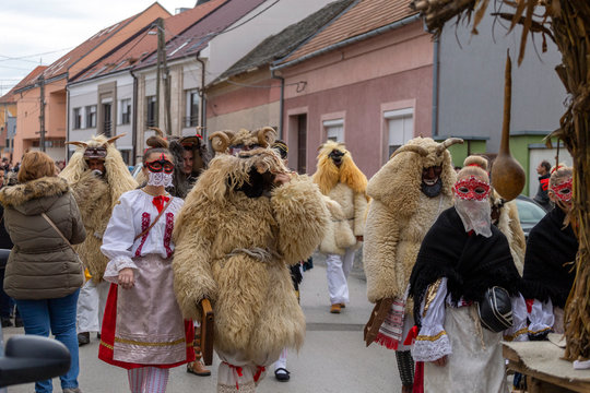 Busojaras (Buso-walking) an annual masquerade celebration of the Sokci ethnic group living in the town of Mohacs, Hungary.