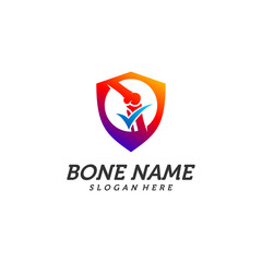 Check Bone logo design vector. Creative Bone logo template. icon symbol