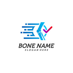 Check Bone logo design vector. Creative Bone logo template. icon symbol