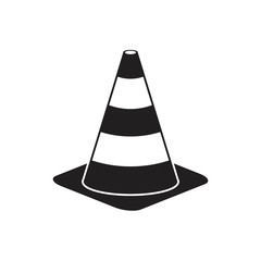 Traffic cone icon symbol Flat vector illustration for graphic and web design.