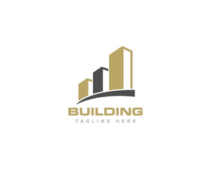 Naklejka premium Building Construction Logo Design Vector