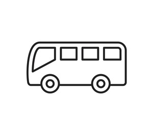Bus icon symbol Flat vector illustration for graphic and web design.