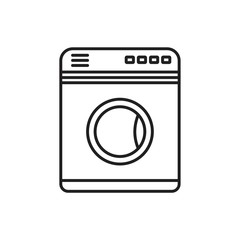 Washing machine icon symbol Flat vector illustration for graphic and web design.